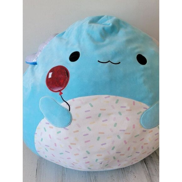 Squishmallow Axolotl red balloon jumbo RARE plush animal blue - Picture 2 of 16